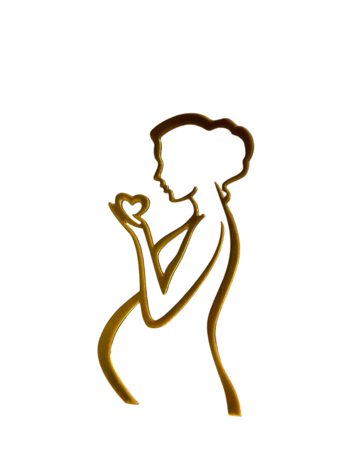 Nr447 Acrylic Cake Topper Pregnant