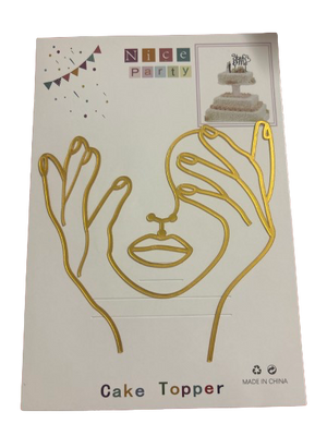 MM Line Art Abstract Acrylic Cake Topper