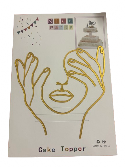 MM Line Art Abstract Acrylic Cake Topper