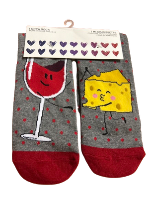 Wine and Cheese Socks