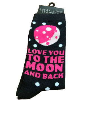Love Moon and Back Socks