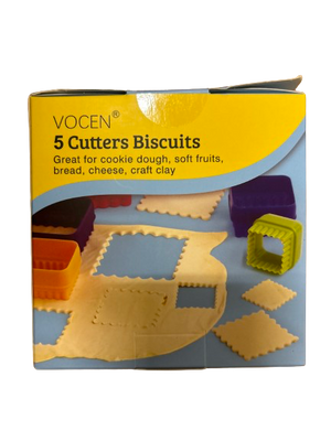 Vocen Plastic Cookie Cutters In a Container Square