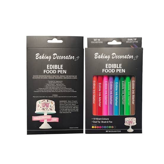 10pc Edible Food Pen Dual Tip
