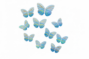 Blue Cardboard Butterflies Cake Topper