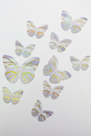 Purple Cardboard Butterflies Cake Topper