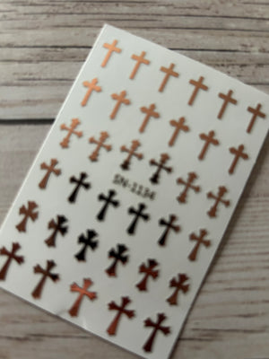 Nail Art Sticker Cross