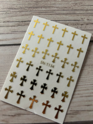 Nail Art Sticker Cross
