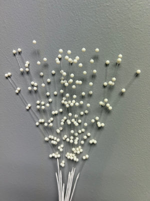 10pc Cream Mini Faux Ball Beads