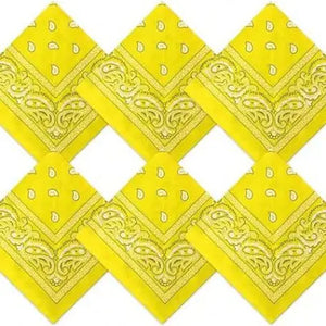 Yellow headband /  party bandana - perfect for cowboy party  54x54cm