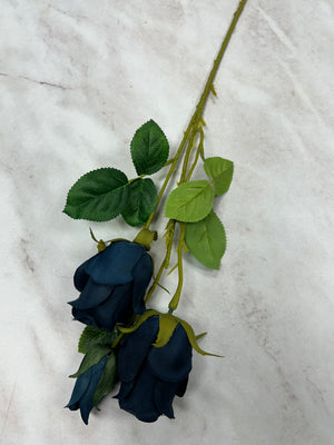 Artificial Flower Bunch Rose Navy Blue