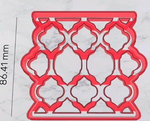 1753L Moroccan tile  plastic cookie cutters