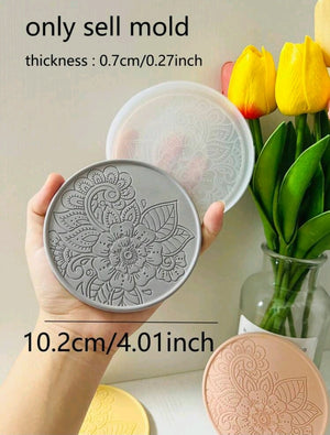 Silicone Mould Resin Flower Coaster