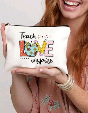 Make up Bag Pouch Teacher Love Inspire