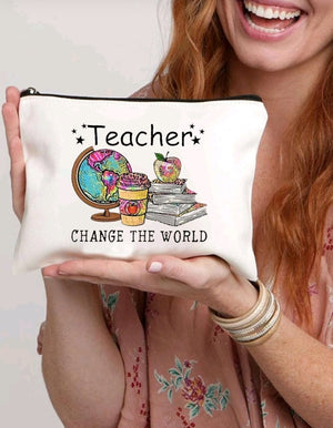 Make up Bag Teacher Change The World