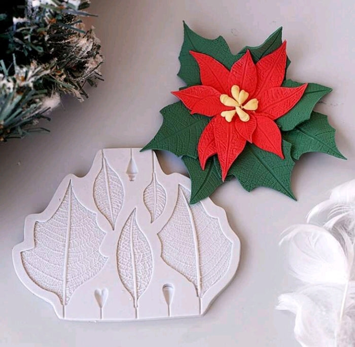 Silicone Mould Christmas Poinsettia Flower
