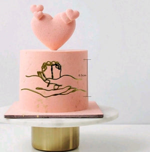 JJ Line Art Abstract Acrylic Cake Topper Baby Shower