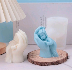 Silicone Mould Candle Baby On Hand