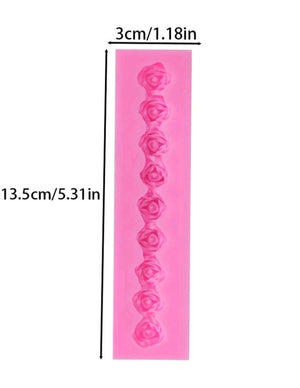 Silicone Mould Flower Border Rose