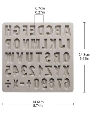 Silicone Mould Alphabet and Number