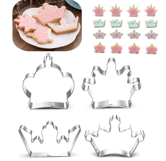 Metal Cookie Cutter Crown 4pcs
