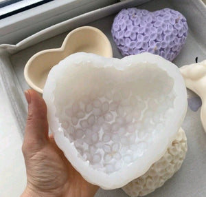 Silicone Mould Candle Soap Blossom Heart
