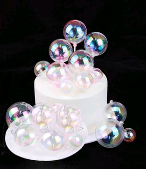 Cake Topper Balls Transparent 12pc