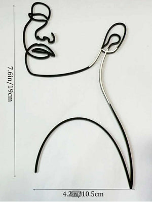 R Line Art Abstract Acrylic Cake Topper