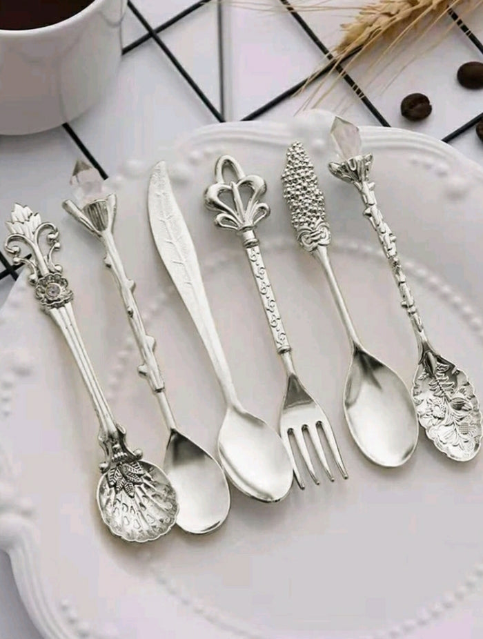 Vintage Cutlery Silver Teaspoons 6pcs