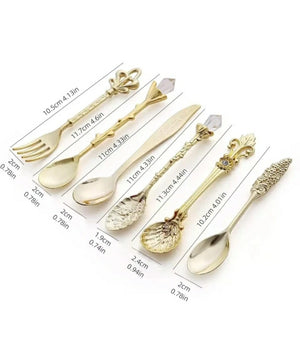 Vintage Cutlery Teaspoons Gold 6pcs