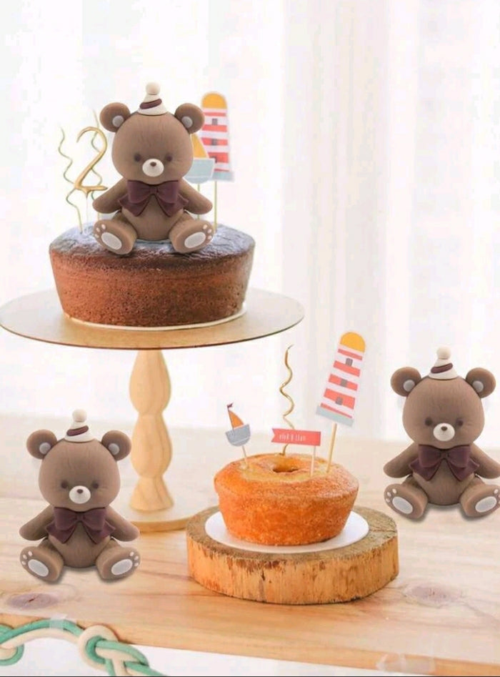 Plastic Cake Topper Teddy