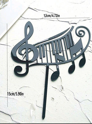 T Line Art Abstract Acrylic Cake Topper