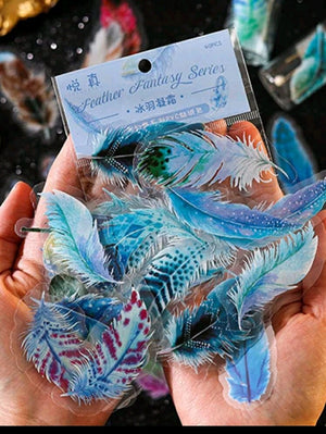 Assorted Feather Resin Stickers
