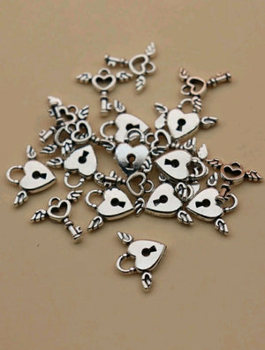 Charm Pack Heart Lock 20pcs