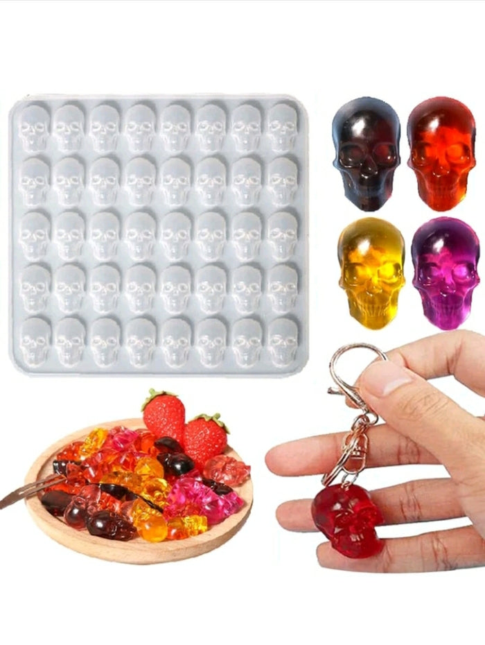 Silicone Mould Keyring Gummy Resin Skull