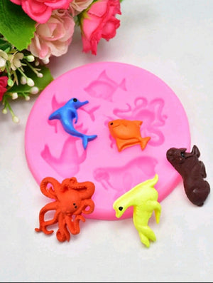 Silicone Mould Octopus and Fish