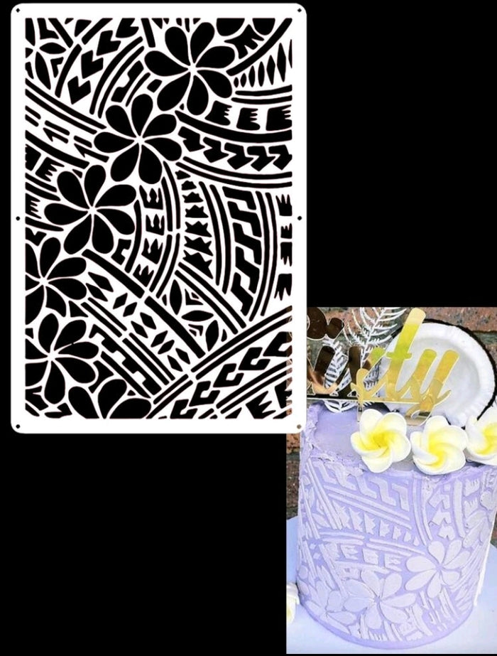 Cake Decorating Stencil Flowers Lamay