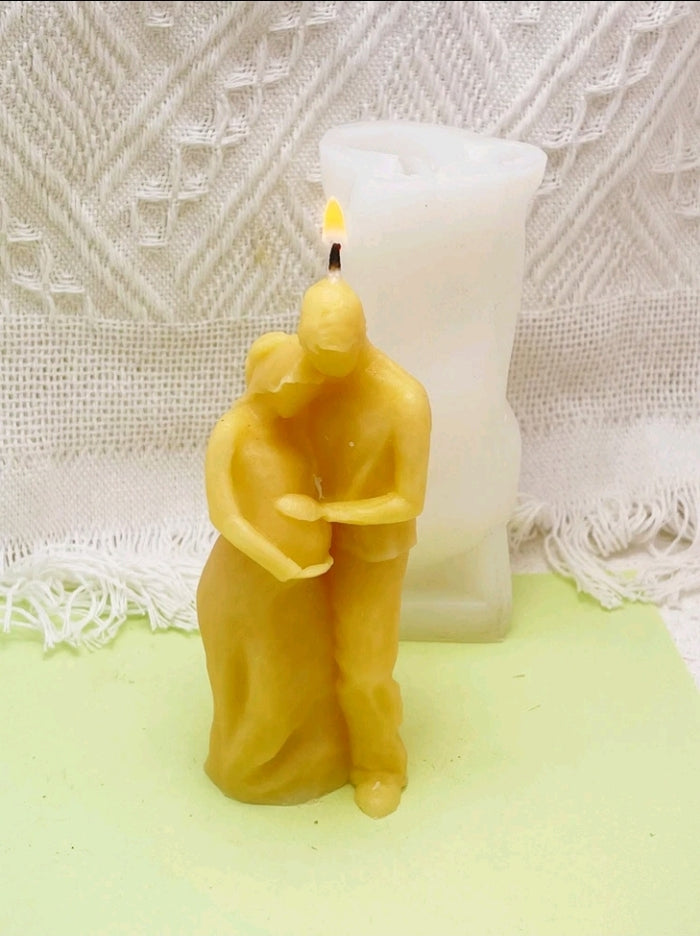Silicone Mould Candle Pregnant Couple Lamay