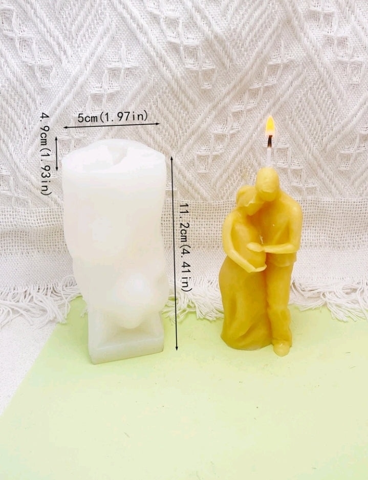Silicone Mould Candle Pregnant Couple Lamay