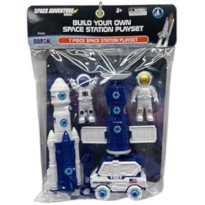 Space Austronaut Plastic Play Set Caketopper