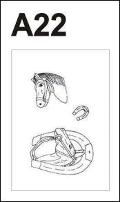 A22  Hard Plastic Chocolate Mould Horseshoe