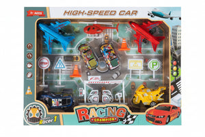 Racing Airplane Road Sign Set