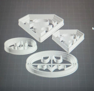Plastic Cookie Cutter Batman Superman