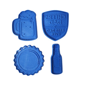 1740 Fathers Day Beer Cookie Cutter Set Medium