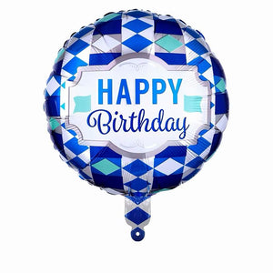 Happy Birthday Blue Foil Balloon 18"