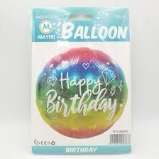 Happy Birthday With Diamonds Foil Ballo
