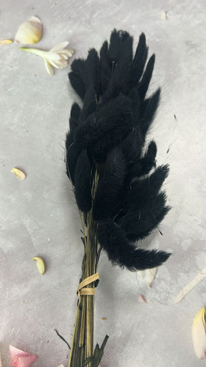 30pc Black Bunny Tails