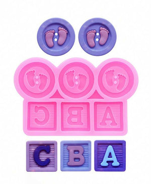 Silicone Mould Baby Blocks Feet