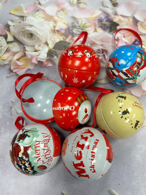 6pc Christmas Fillable Bauble