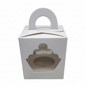 Bento White Cupcake box Single