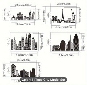 5 pc Stencil Eiffel tower